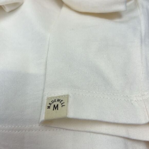 Madewell NM162 Cream Garment-Dyed All day Crewneck Tee Medium NWT - Picture 10 of 10